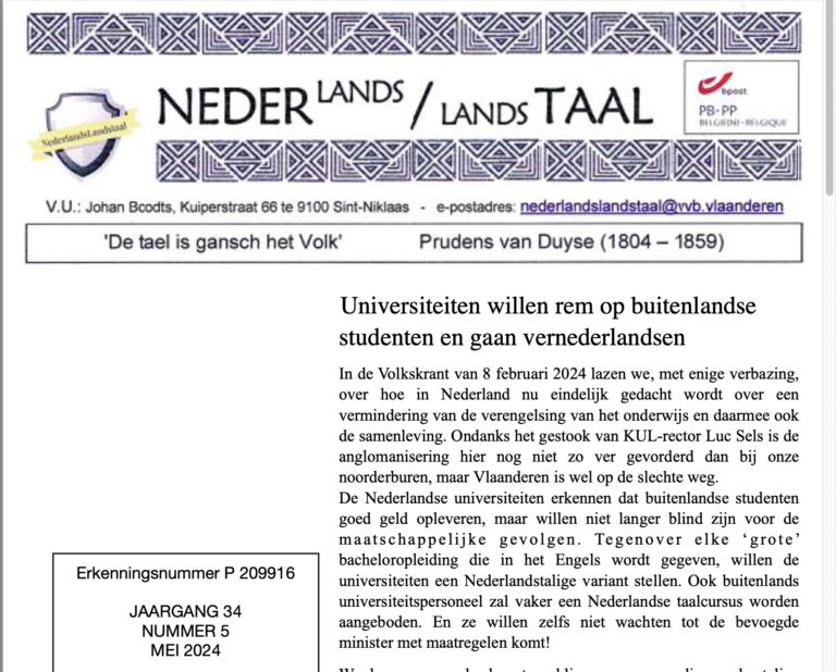 Nederlands/Landstaal editie mei 2024