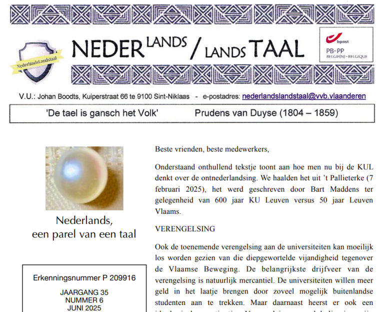 Nederlands/Landstaal editie juni 2025